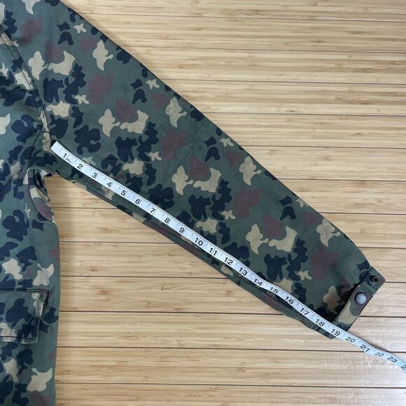 Converse Mens Camo Jacket Military Style Full Front Zip Hooded Size M Pockets - Picture 12 of 12